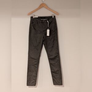 Black Slim Straight Pants